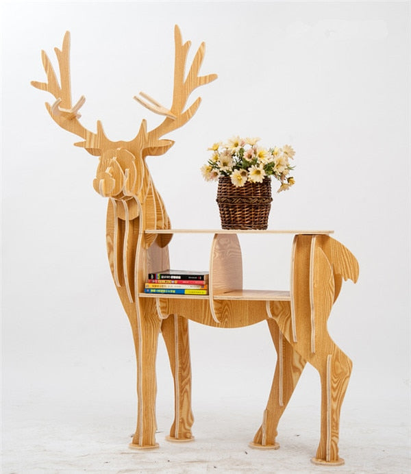 Majestic Wooden Elk Bookcase 55.9"H - Novus Decor Accessories