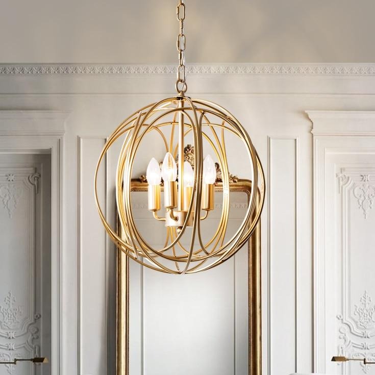 Aurum - Hanging Cage Lamp - Novus Decor Lighting