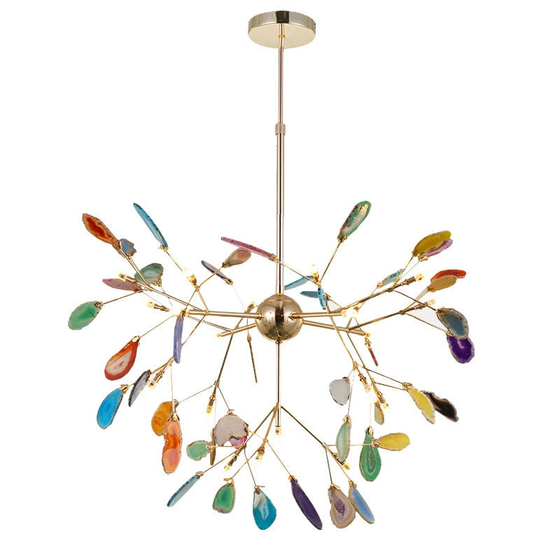 Natural Agate Stone Chandelier - Novus Decor Lighting