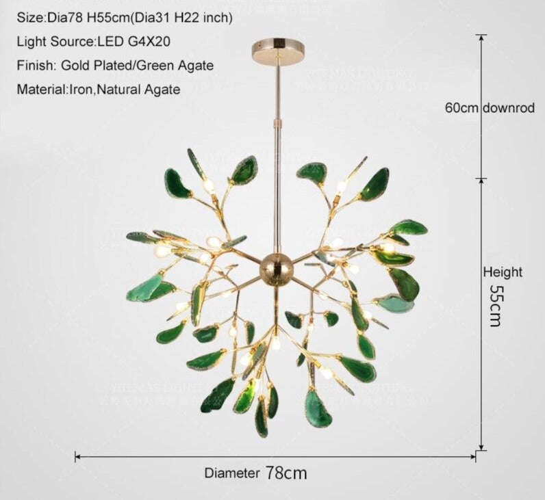 Natural Agate Stone Chandelier - Novus Decor Lighting