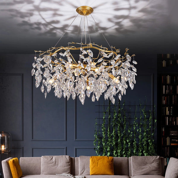 Laurel Crystal Chandelier Novus Decor