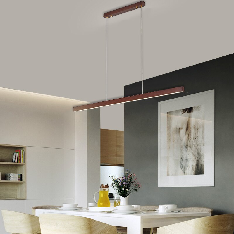 Linear Wooden Hanging Light - Novus Decor Lighting