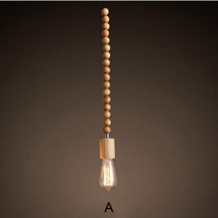 Wooden Beads Pendant Light - Novus Decor Lighting