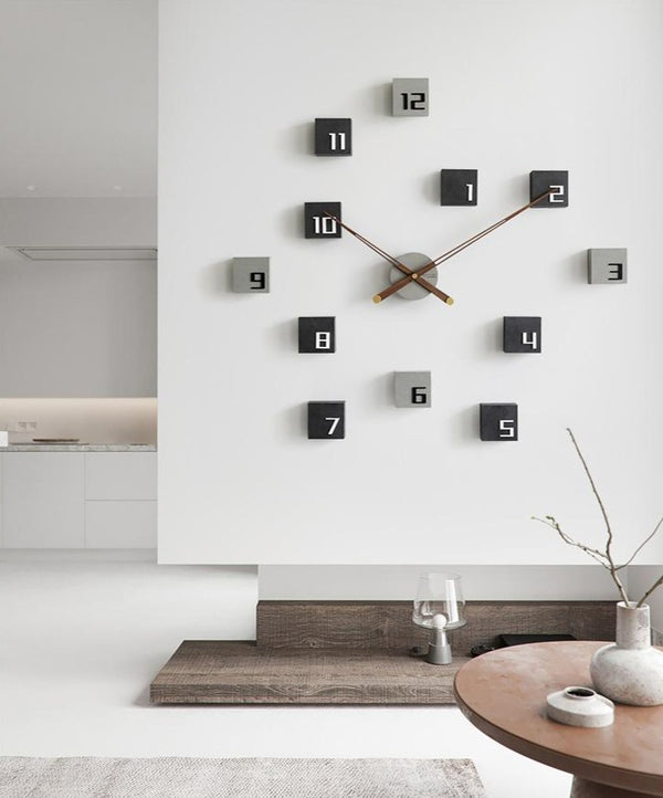 Square Modern Wooden Wall Clock Novus Decor