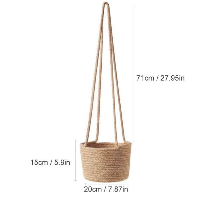 Hand Woven Premium Hanging Basket - Novus Decor Accessories