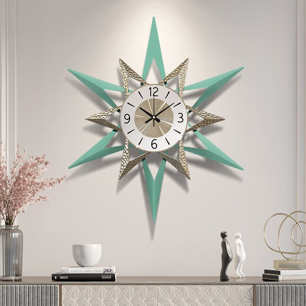 Northern Star Metal Wall Clock - Novus Decor Wall Decor