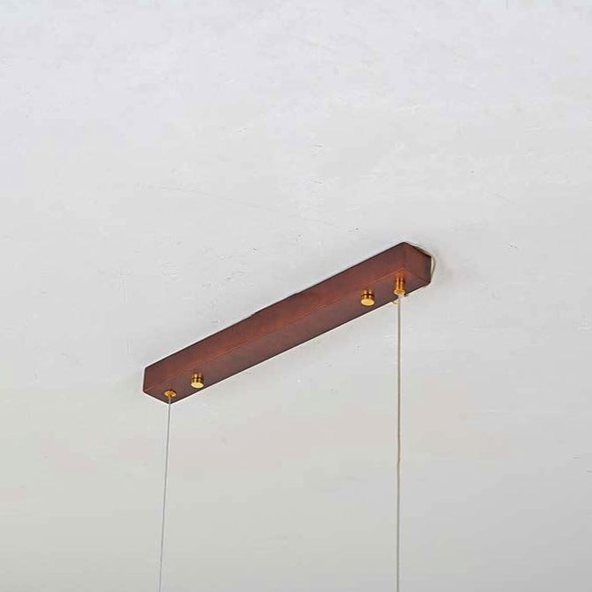 Linear Wooden Hanging Light - Novus Decor Lighting