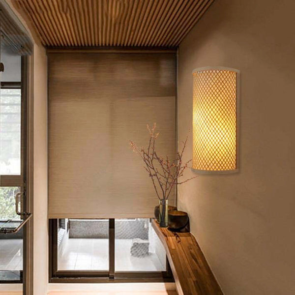 Hand-Woven Bamboo Wall Light - Novus Decor Lighting