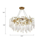 Icicle Crystal Chandelier - Novus Decor Lighting