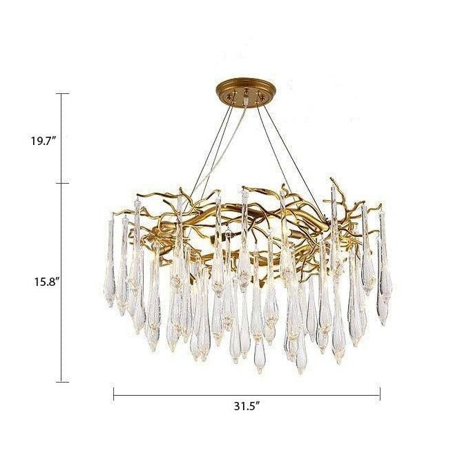 Icicle Crystal Chandelier - Novus Decor Lighting