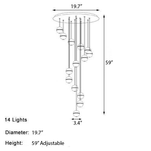 Crystal Bubble Pendant Light - Novus Decor Lighting
