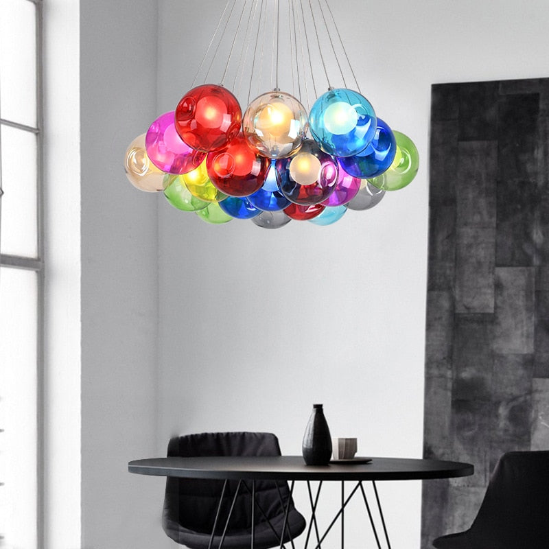 Savon Glass Bubble Chandelier - Novus Decor Lighting