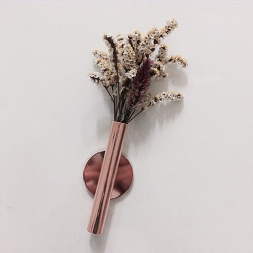 Stainless Steel Wall Vase - Novus Decor Accessories