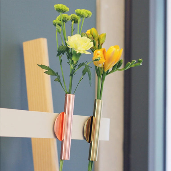 Stainless Steel Wall Vase - Novus Decor Accessories