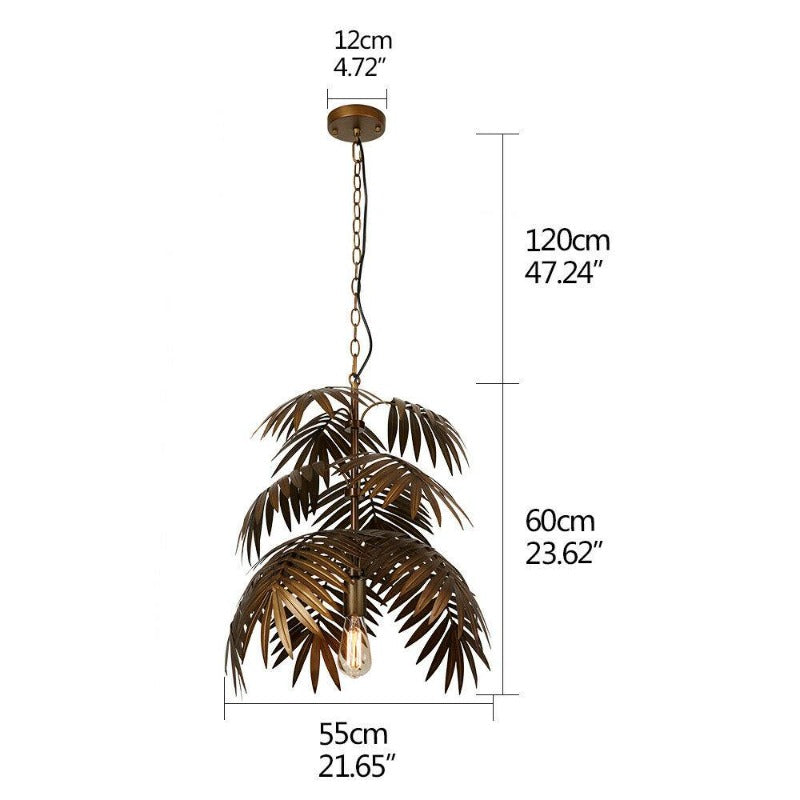 hanging palm plant Palm Tree Hanging Lamp