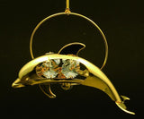 24K Gold/Silver Plated Dolphin with Swarovski - Novus Decor Accessories