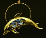 24K Gold/Silver Plated Dolphin with Swarovski - Novus Decor Accessories