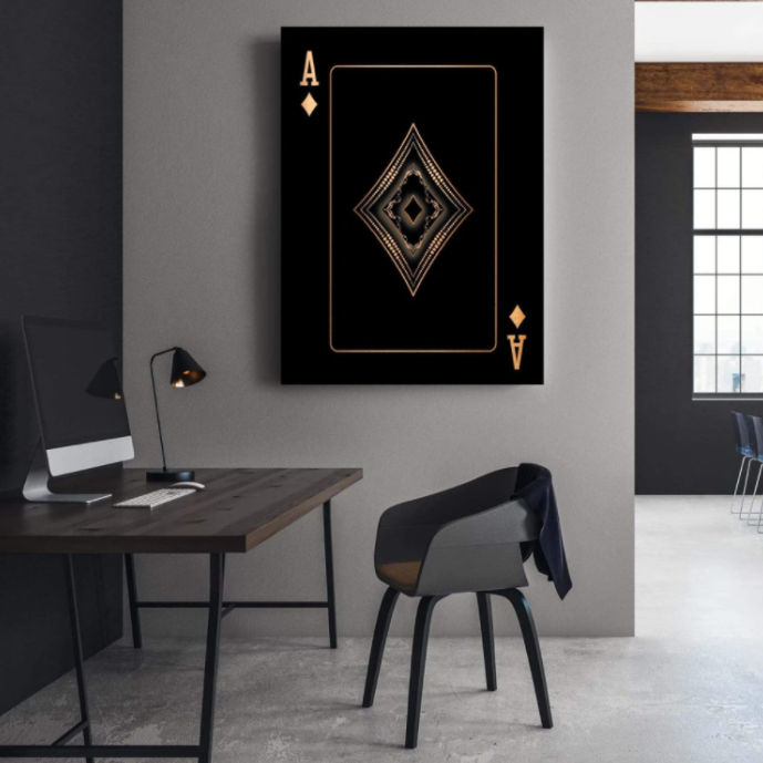 Ace Playing Cards Art - Novus Decor Wall Decor