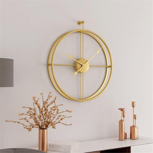 Aplos Round Metal Wall Clock - Novus Decor Wall Decor