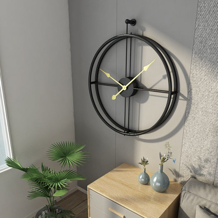 Aplos Round Metal Wall Clock Novus Decor