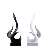 Modern Resin Flame Sculpture - Novus Decor Accessories