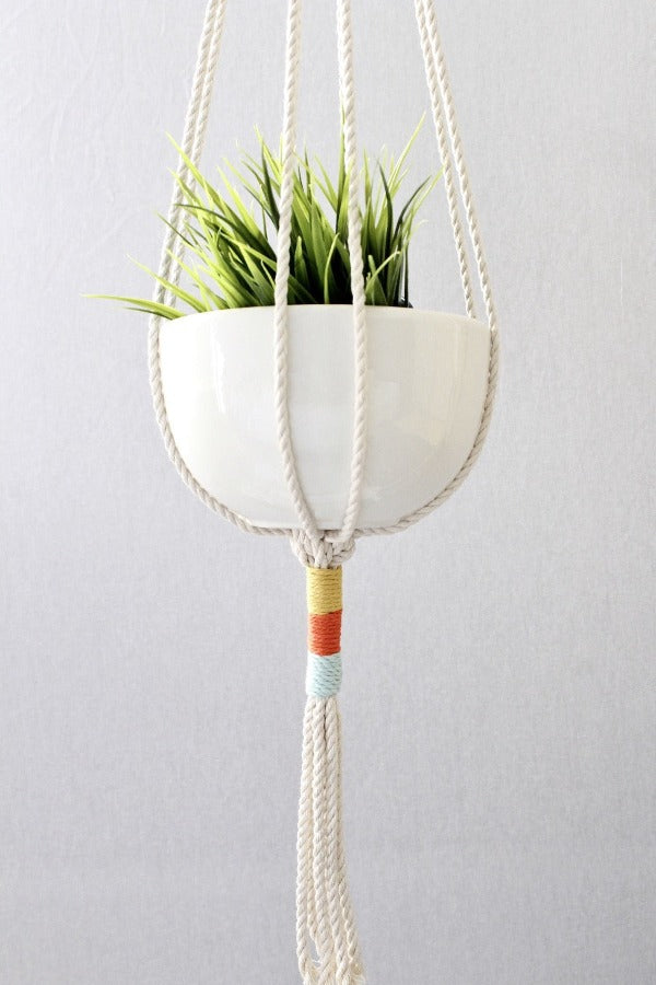 hanging plant pot macrame Macrame Cotton Plant Hanger