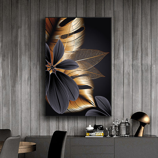 Tropical Plant Gold Painting - Novus Decor Wall Decor