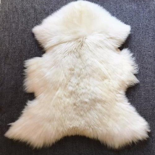 Extra Large Bright Ivory Lambskin Rug 47" - Novus Decor Rugs