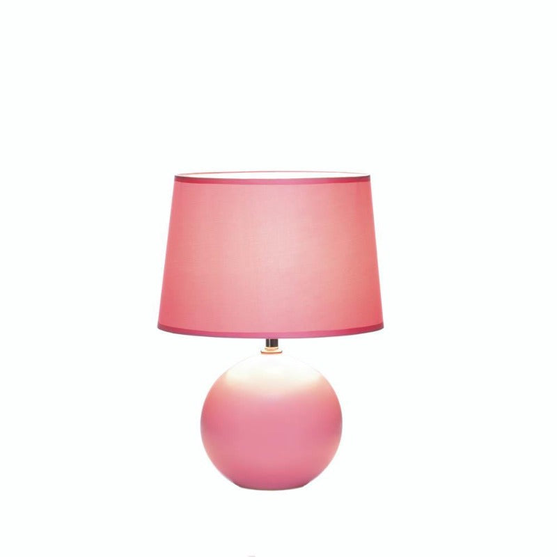 Ceramic Sphere Base Table Lamp - Pink - Novus Decor Lighting