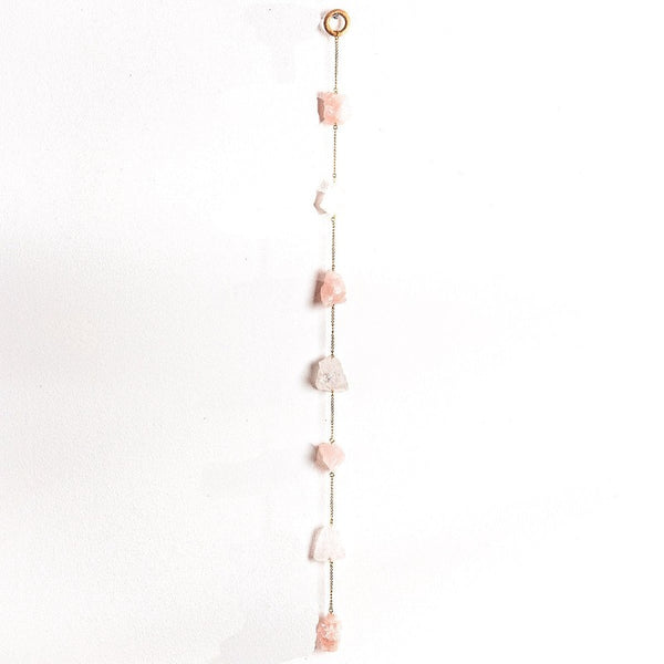 Rose Quartz + Clear Quartz 24" Wall Hanging - Novus Decor Accessories