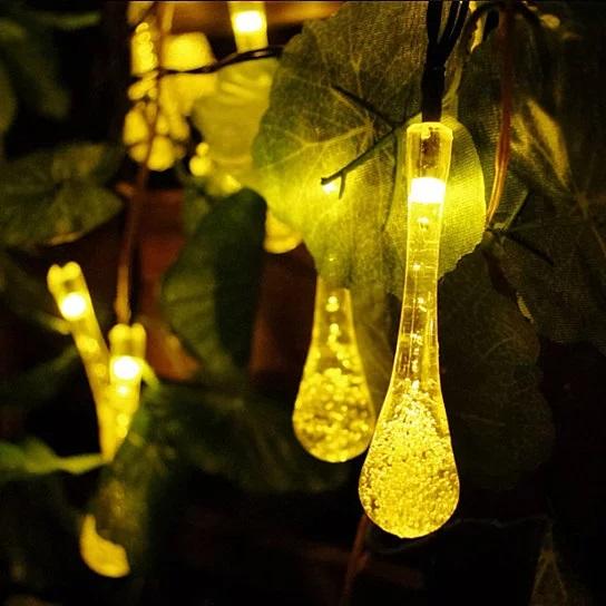 Dew Droplets 20 LED Solar Lights - Novus Decor Lighting
