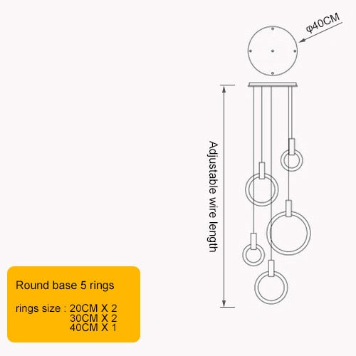Symphony Ring Chandelier - Novus Decor Lighting