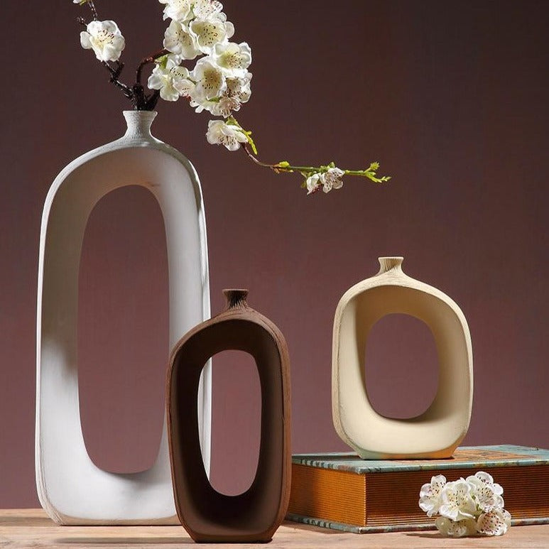 Zen Aerial Ceramic Vase - A Set of Three - Novus Decor Accessories